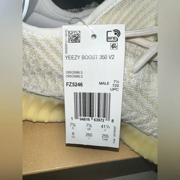 NWT Yeezy Boost 350 V2 “Natural” - Picture 5 of 5